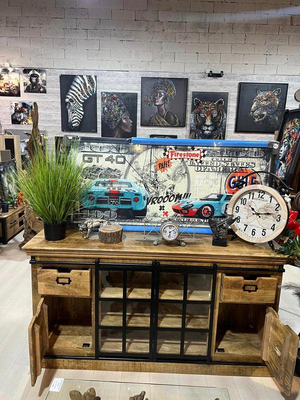 The Home Deco Factory Bahut Manguier Et Métal DZ 06 P