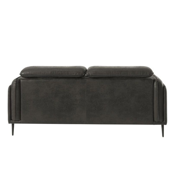 The Home Deco Factory Canapé Avec Têtière En Tissu Gris KORLAND