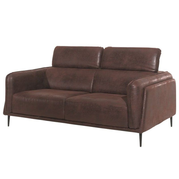 The Home Deco Factory Canapé Avec Têtière En Tissu Marron KORLAND