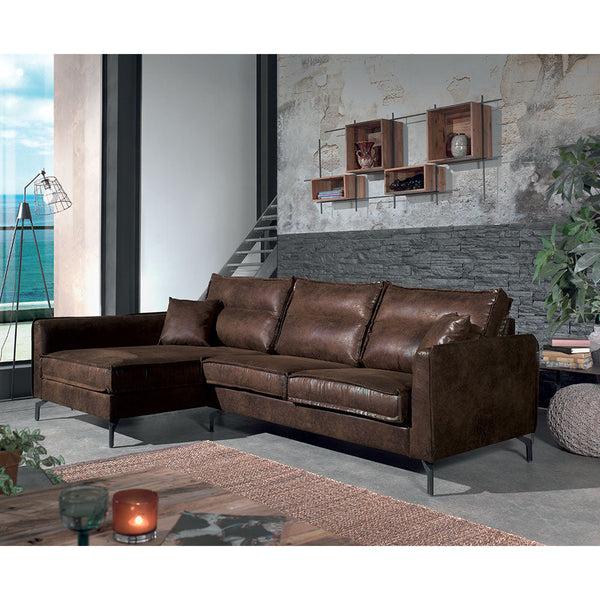 The Home Deco Factory Canapé D'angle Retour Droit Havane 260cm FALSTERANGLE