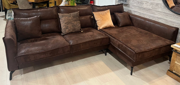 The Home Deco Factory Canapé D'angle Retour Droit Havane 260cm FALSTERANGLE