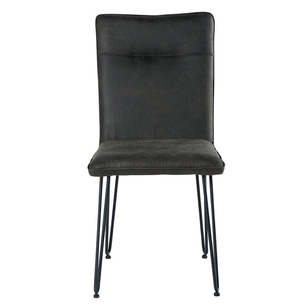 The Home Deco Factory Chaise Gris Foncé CHA210GRIFON-LOT DE 4