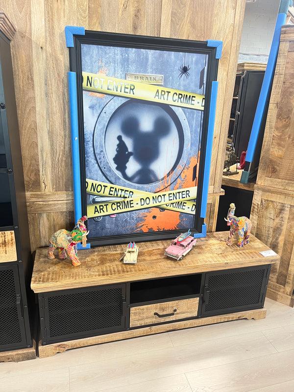 The Home Deco Factory Meuble Tv En Manguier Massif Et Métal MES-11