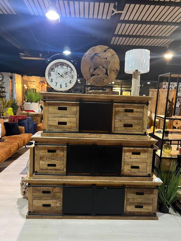 The Home Deco Factory Meuble Tv En Manguier Massif MOONTV-A18