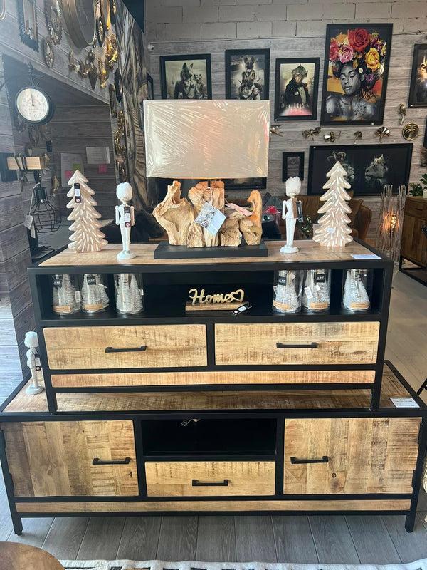 The Home Deco Factory Meuble Tv En Manguier Massif NEOTV-16