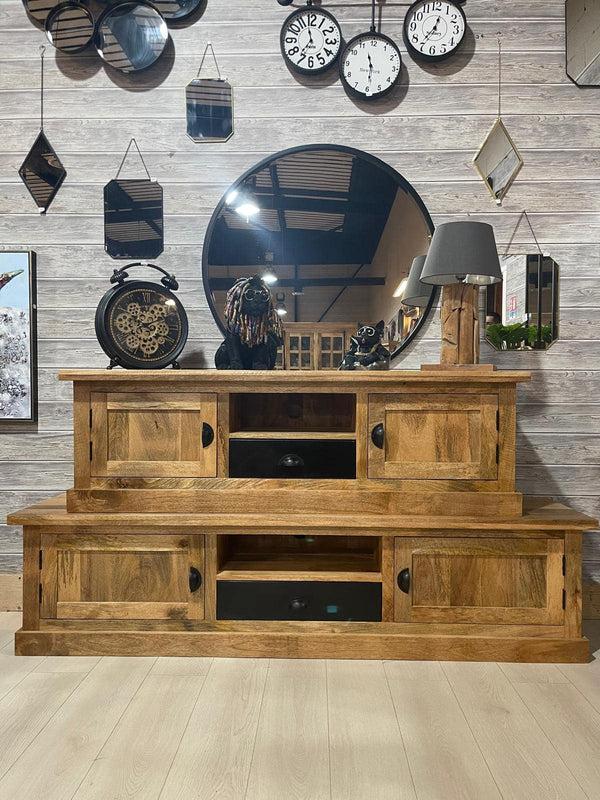 The Home Deco Factory Meuble Tv En Manguier Massif WOODTV-16