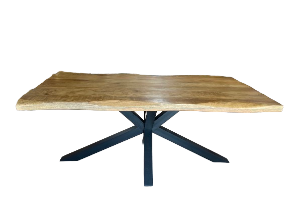 the home deco factory Meuble TV Manguier et Métal L200 AGM7