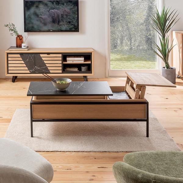 The Home Deco Factory Table Basse En Chêne Blanchit STOOTABA 120A