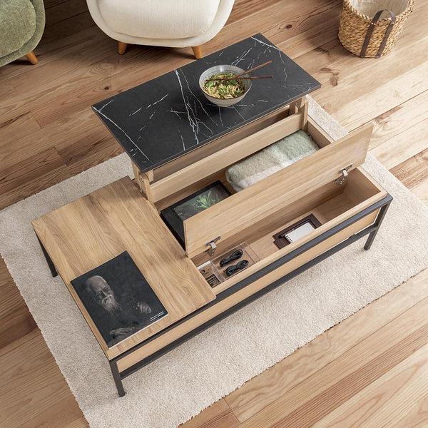 The Home Deco Factory Table Basse En Chêne Blanchit STOOTABA 120A