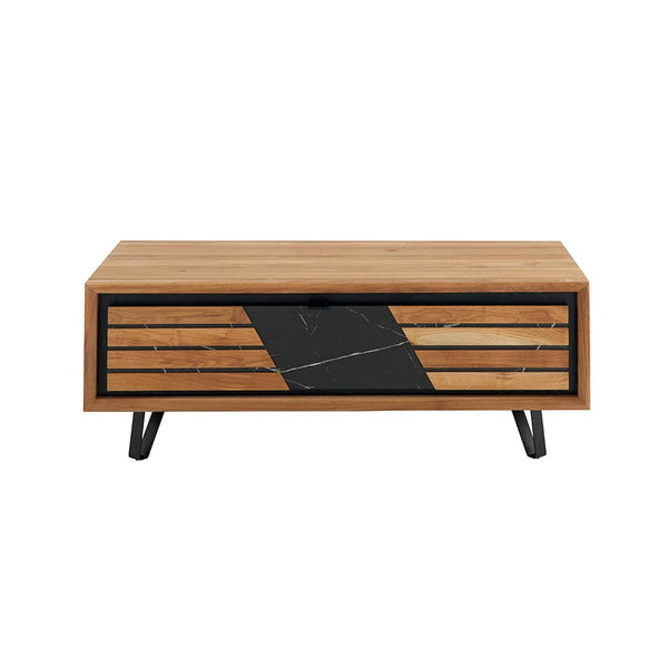 The Home Deco Factory Table Basse En Chêne RIVETBTIR