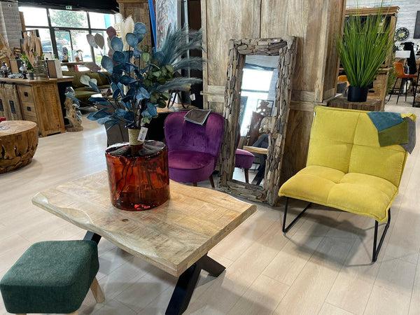 The Home Deco Factory Table Basse Ondulé En Manguier 5020