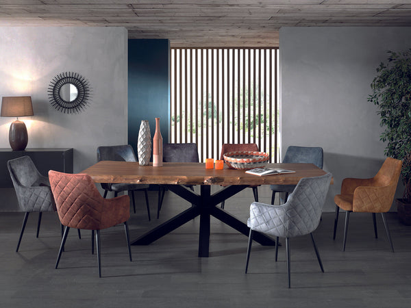 The Home Deco Factory Table Teck Bords Naturels 240cm DVAL240