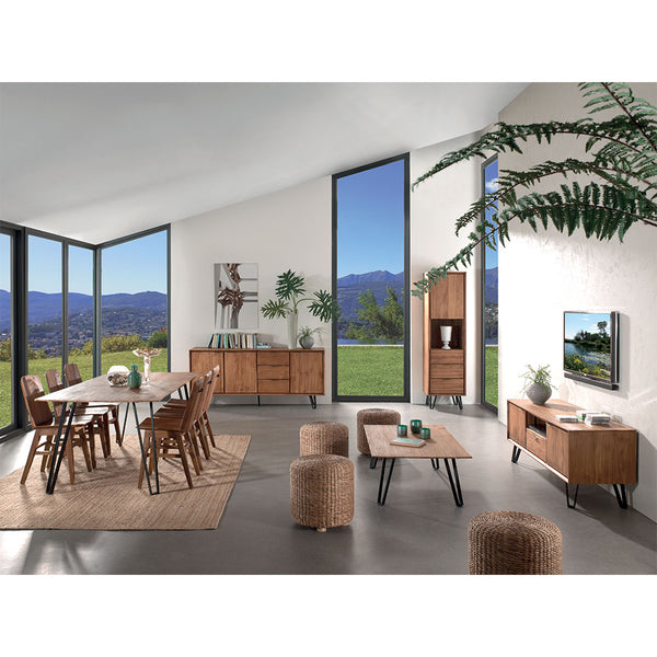 The Home Deco Factory Meuble TV En Teck CATV