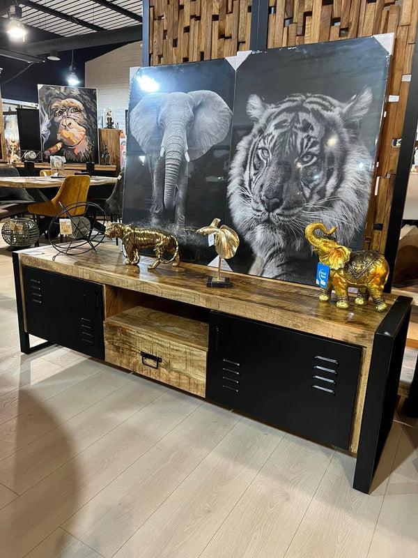 The Home Deco Factory Meuble TV Manguier MOONTV 16