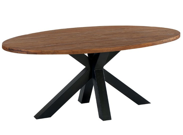 the home deco factory Table ovale en Teck BAITA190