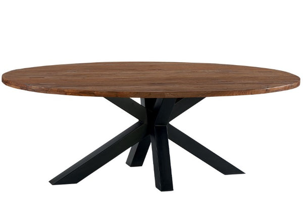 the home deco factory Table ovale en Teck BAITA220
