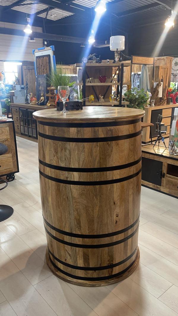 The Home Deco Factory Tonneau Bar En Manguier