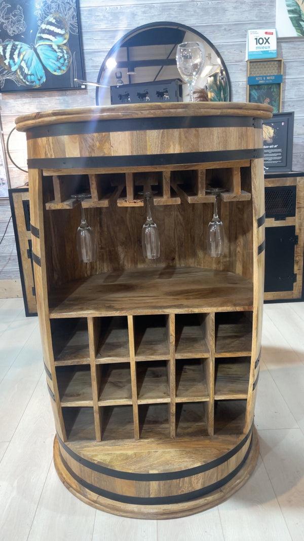 The Home Deco Factory Tonneau Bar En Manguier