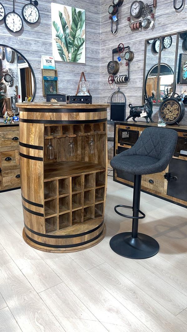 The Home Deco Factory Tonneau Bar En Manguier