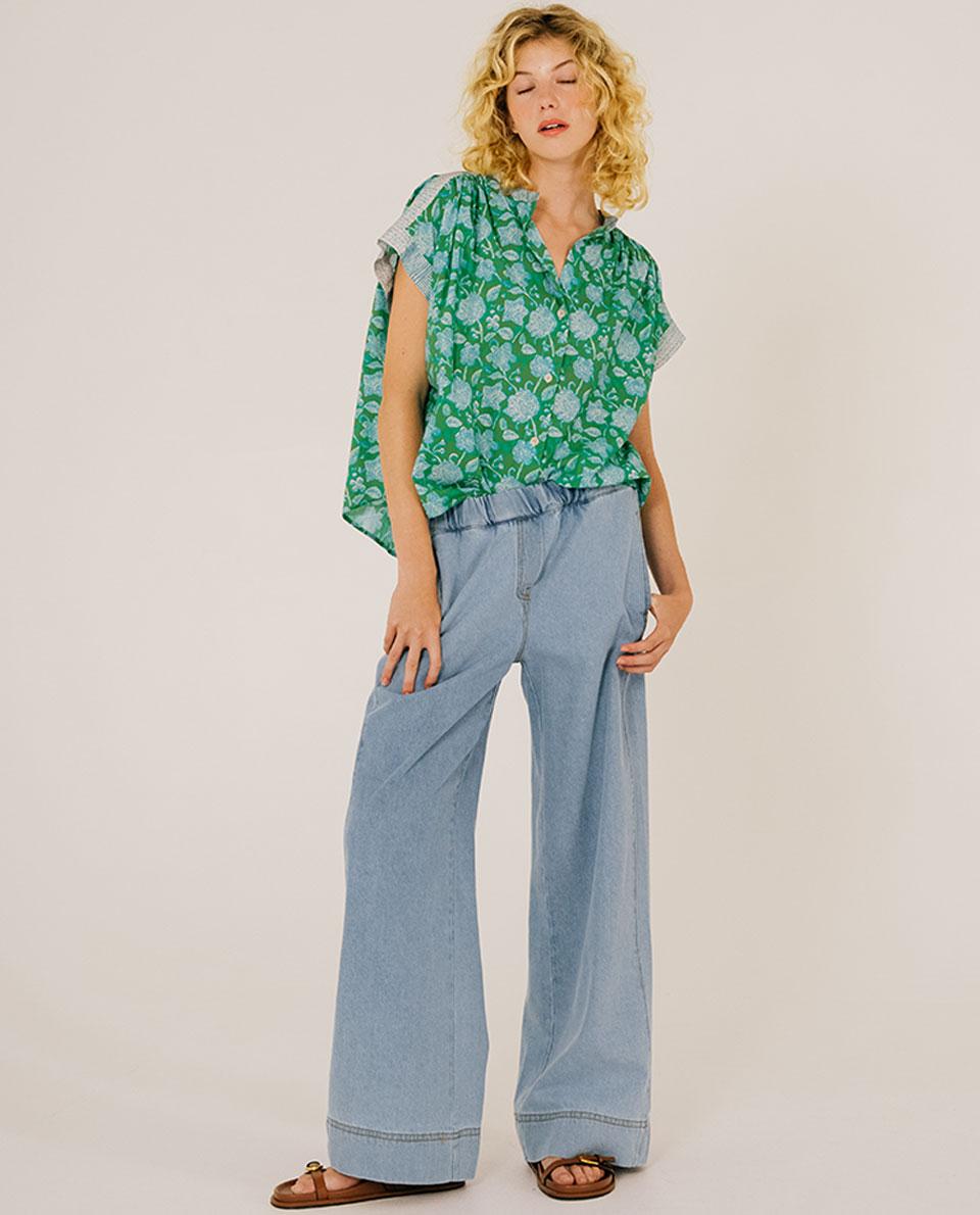 Tinsels Blouse CYAN – MEDINA Amande