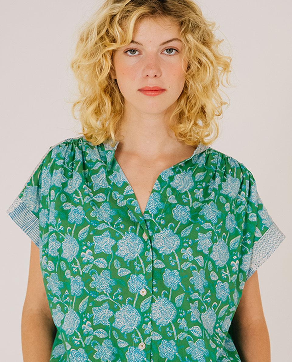 Tinsels Blouse CYAN – MEDINA Amande