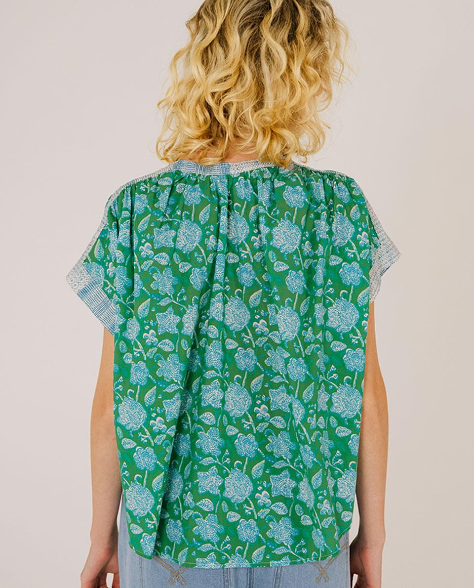 Tinsels Blouse CYAN – MEDINA Amande