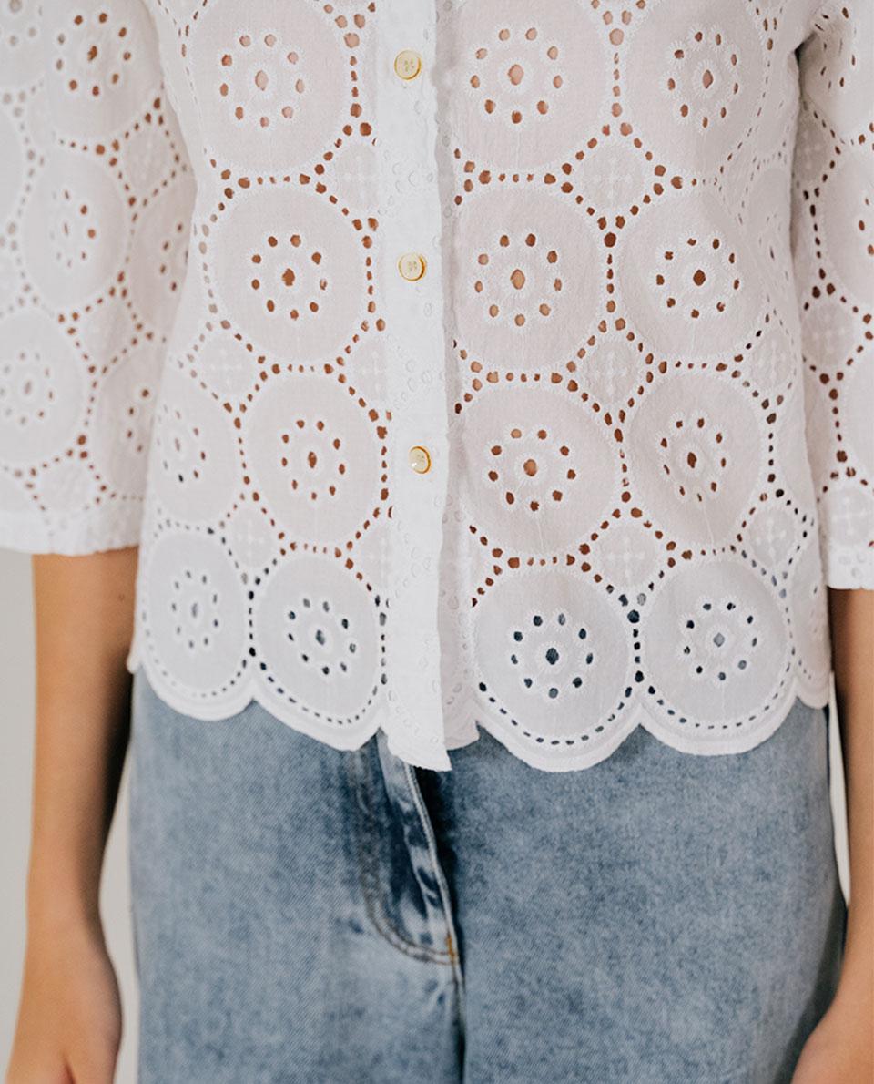 Tinsels Chemise ANOUCK – COTTAGE Blanc