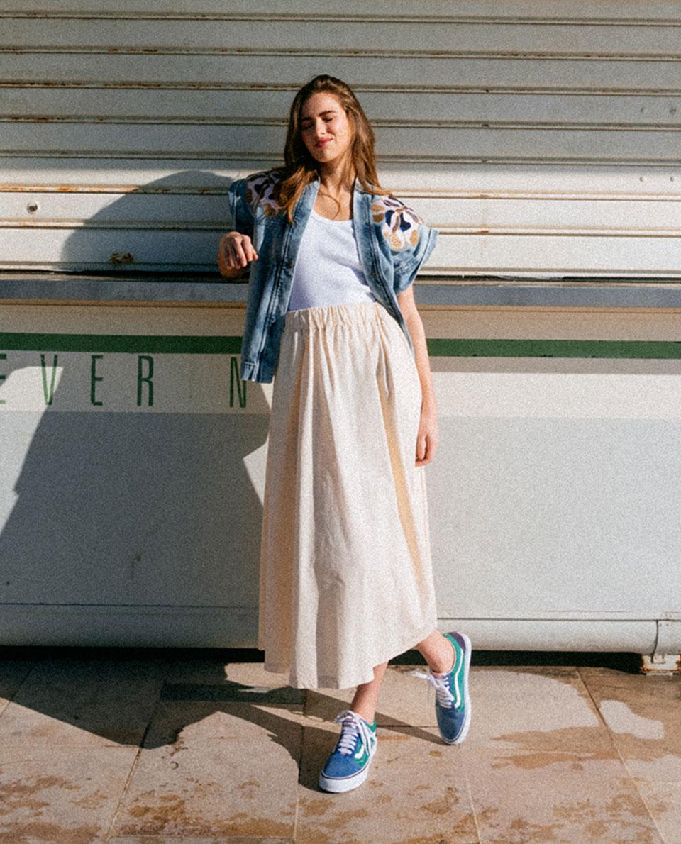 tinsels Jupe ALEX – PAPER Craie