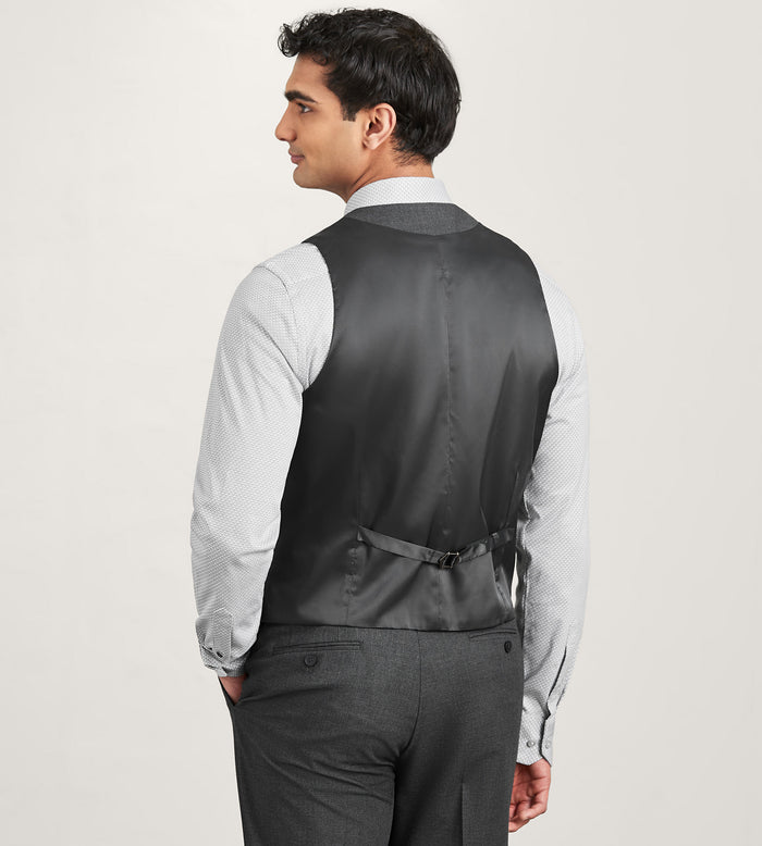 Tip Top Modern Fit 360° Stretch Black Suit Separate Vest