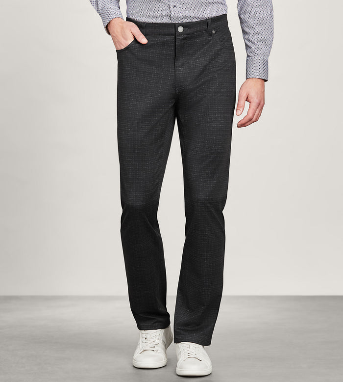 tip top Modern Fit 4-way Stretch 5-Pocket Shadow Check Casual Pant