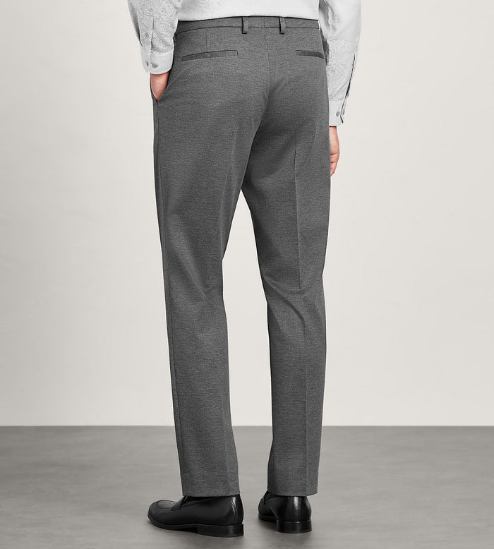 Tip Top Modern Fit Knit Micro Check Print Dress Pant