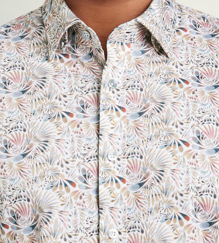 Tip Top Modern Fit Long Sleeve Paisley Pattern 360 Stretch Casual Shirt