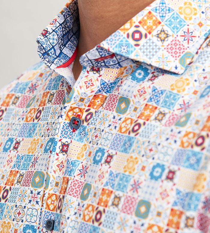 Tip Top Modern Fit Long Sleeve Printed Casual Shirt