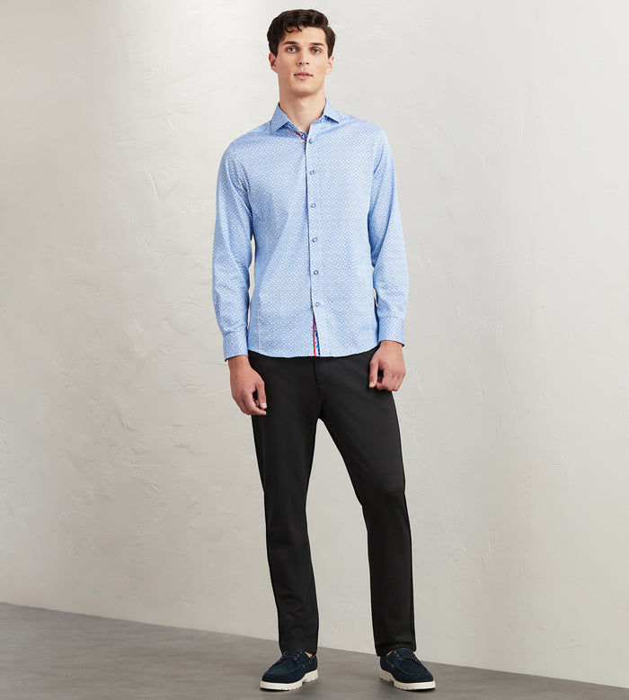 Tip Top Modern Fit Long Sleeve Printed Casual Shirt