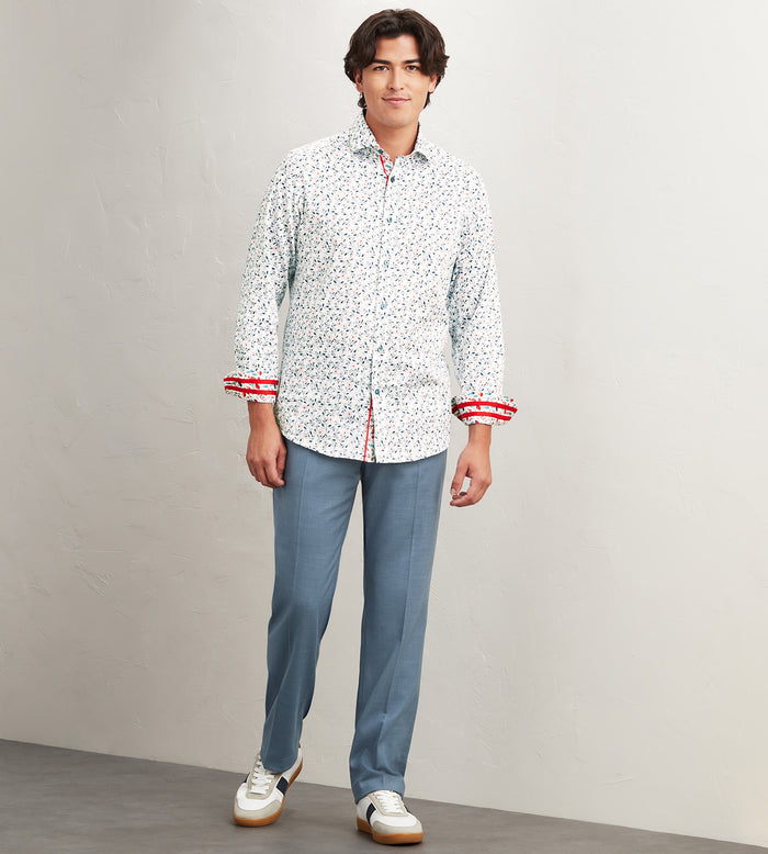 Tip Top Modern Fit Long Sleeve Printed Casual Shirt