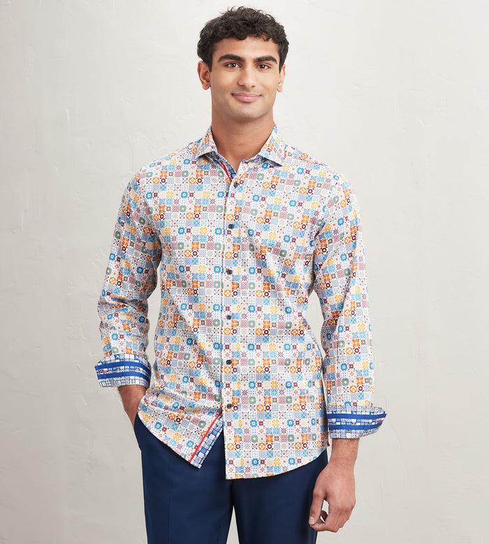 tip top Modern Fit Long Sleeve Printed Casual Shirt
