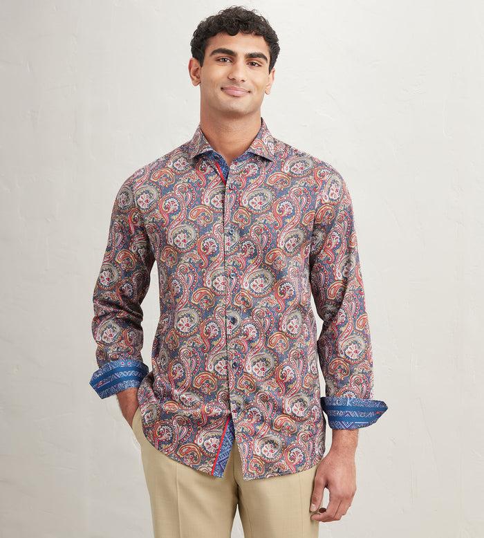 tip top Modern Fit Long Sleeve Printed Casual Shirt
