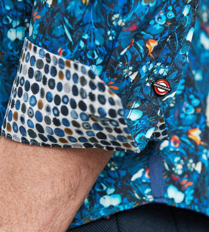 Tip Top Modern Fit Long Sleeve Water Colour Casual Shirt