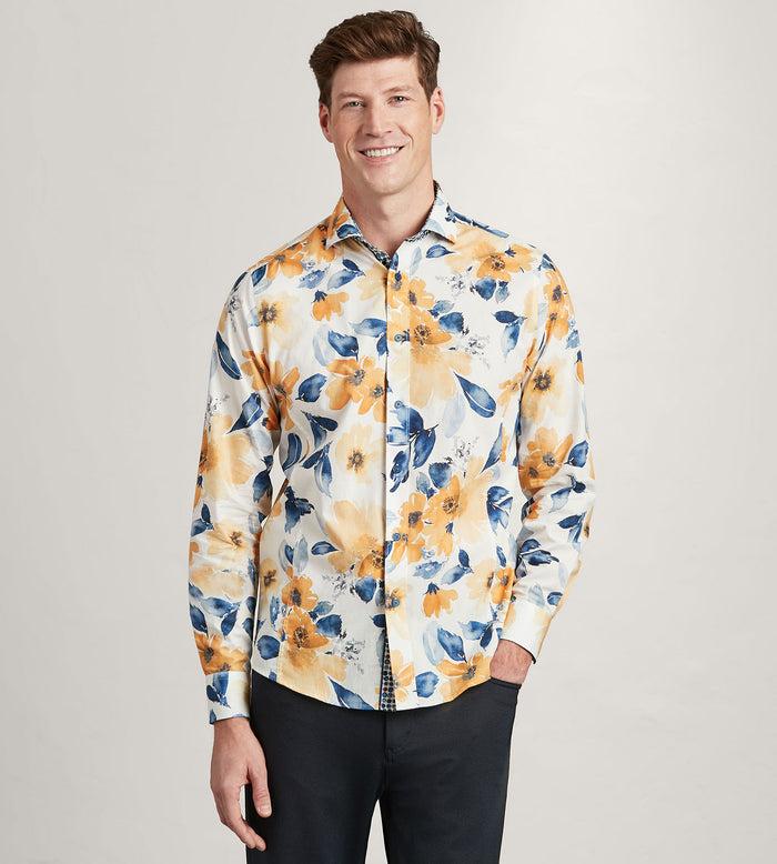 tip top Modern Fit Long Sleeve Water Colour Casual Shirt