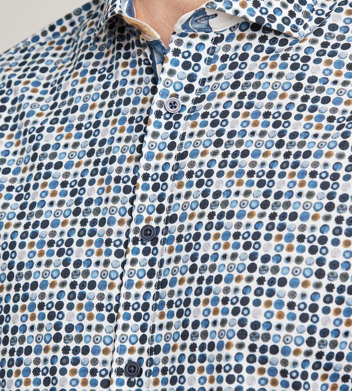 Tip Top Modern Fit Long Sleeve Water Colour Casual Shirt