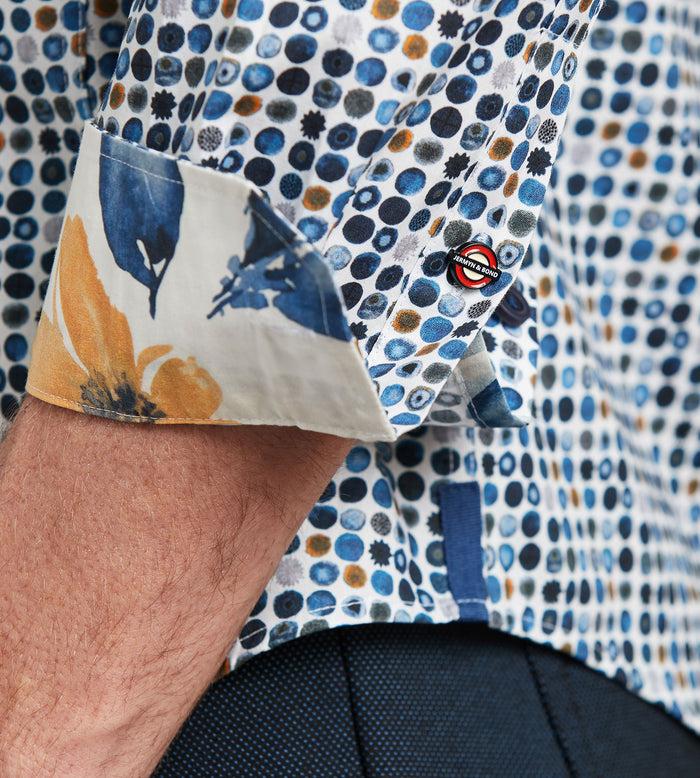 Tip Top Modern Fit Long Sleeve Water Colour Casual Shirt