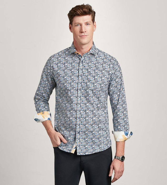 tip top Modern Fit Long Sleeve Water Colour Casual Shirt