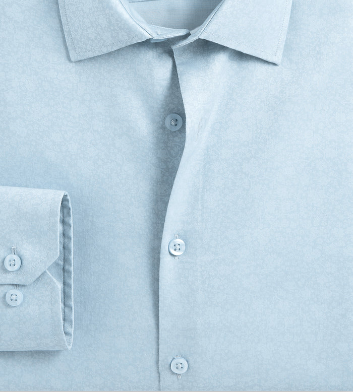 Tip Top Modern Fit Non-Iron Printed Sateen Dress Shirt