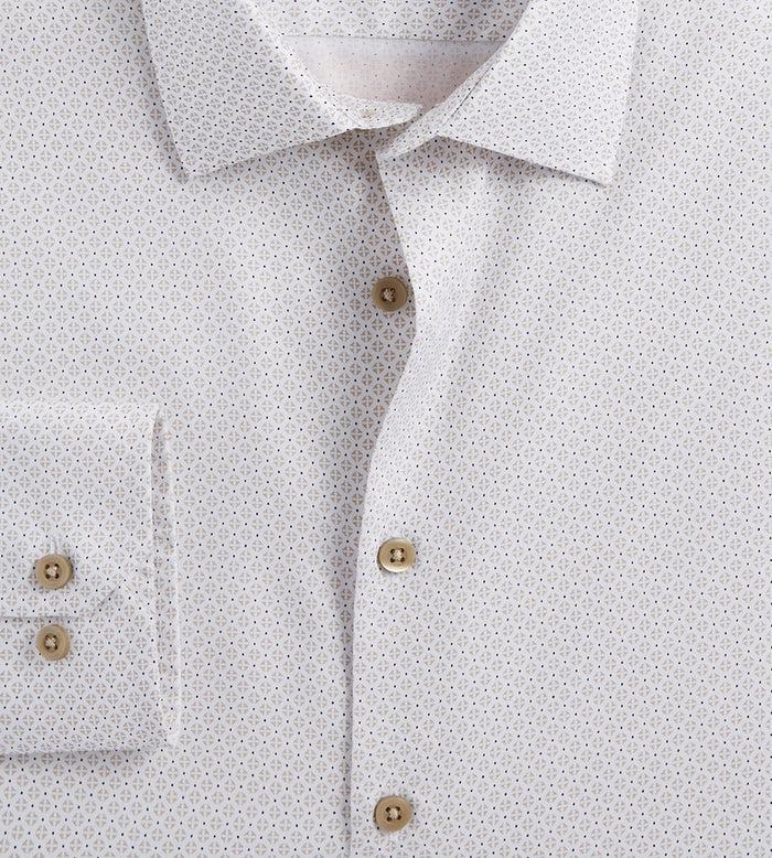 Tip Top Modern Fit Non-Iron Printed Sateen Dress Shirt