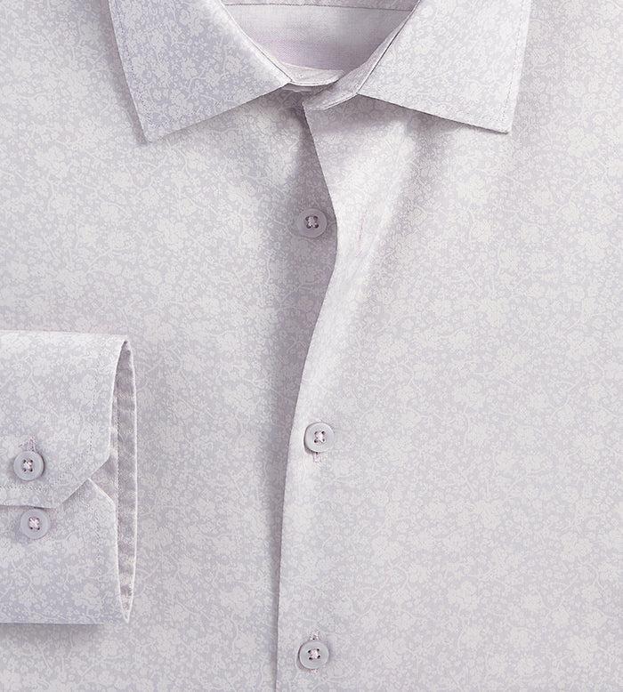 Tip Top Modern Fit Non-Iron Printed Sateen Dress Shirt