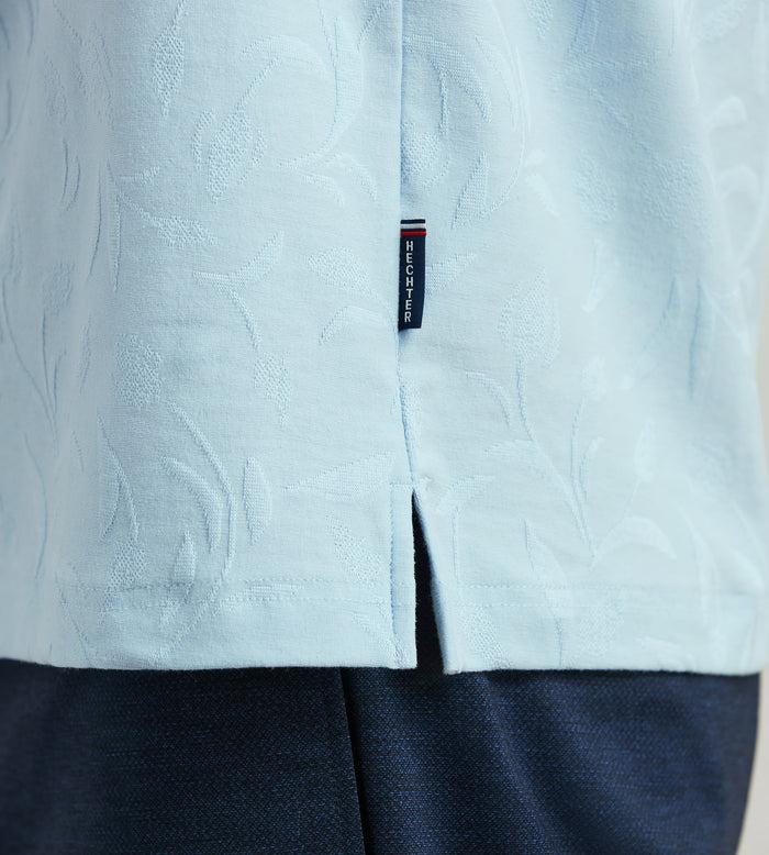 Tip Top Modern Fit Short Sleeve Button Down Jacquard Polo