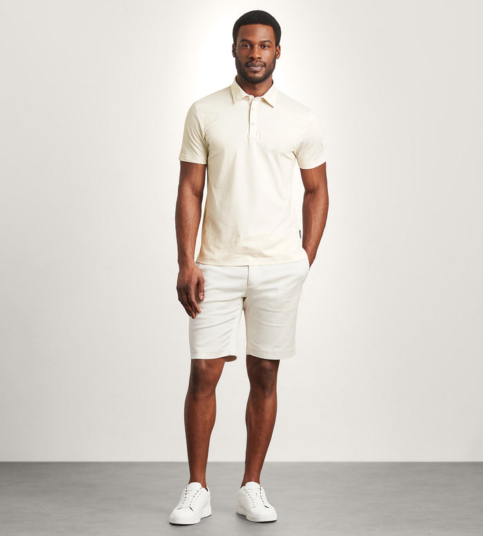 Tip Top Modern Fit Short Sleeve Geo Pattern Structured Collar Polo