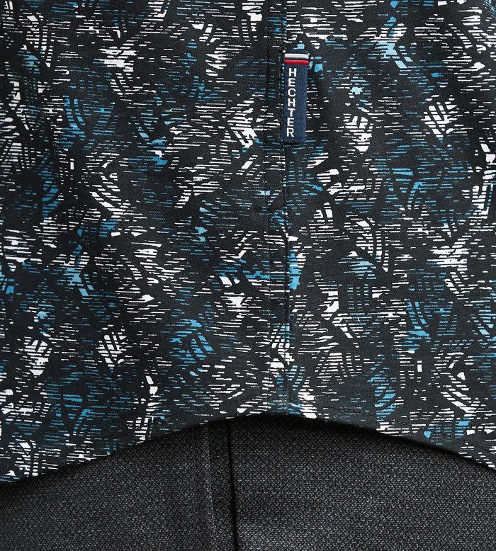 Tip Top Modern Fit Short Sleeve Textured Pattern 360 Stretch Casual Shirt