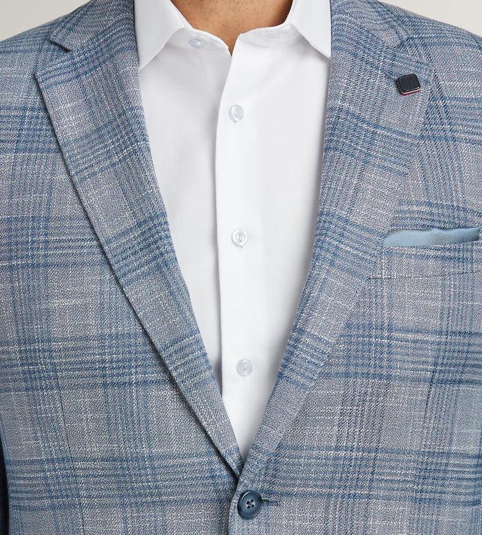 Tip Top Modern Fit Woven Textured Check Sport Jacket