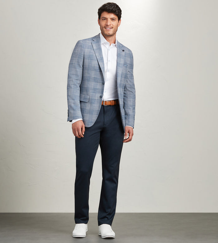 Tip Top Modern Fit Woven Textured Check Sport Jacket